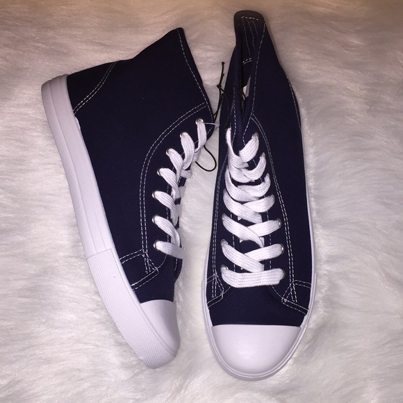 Shoes - Navy High Top Tennis Shoes (New)